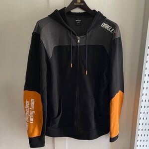 Oakley Men's Black and Orange Racing Jacket